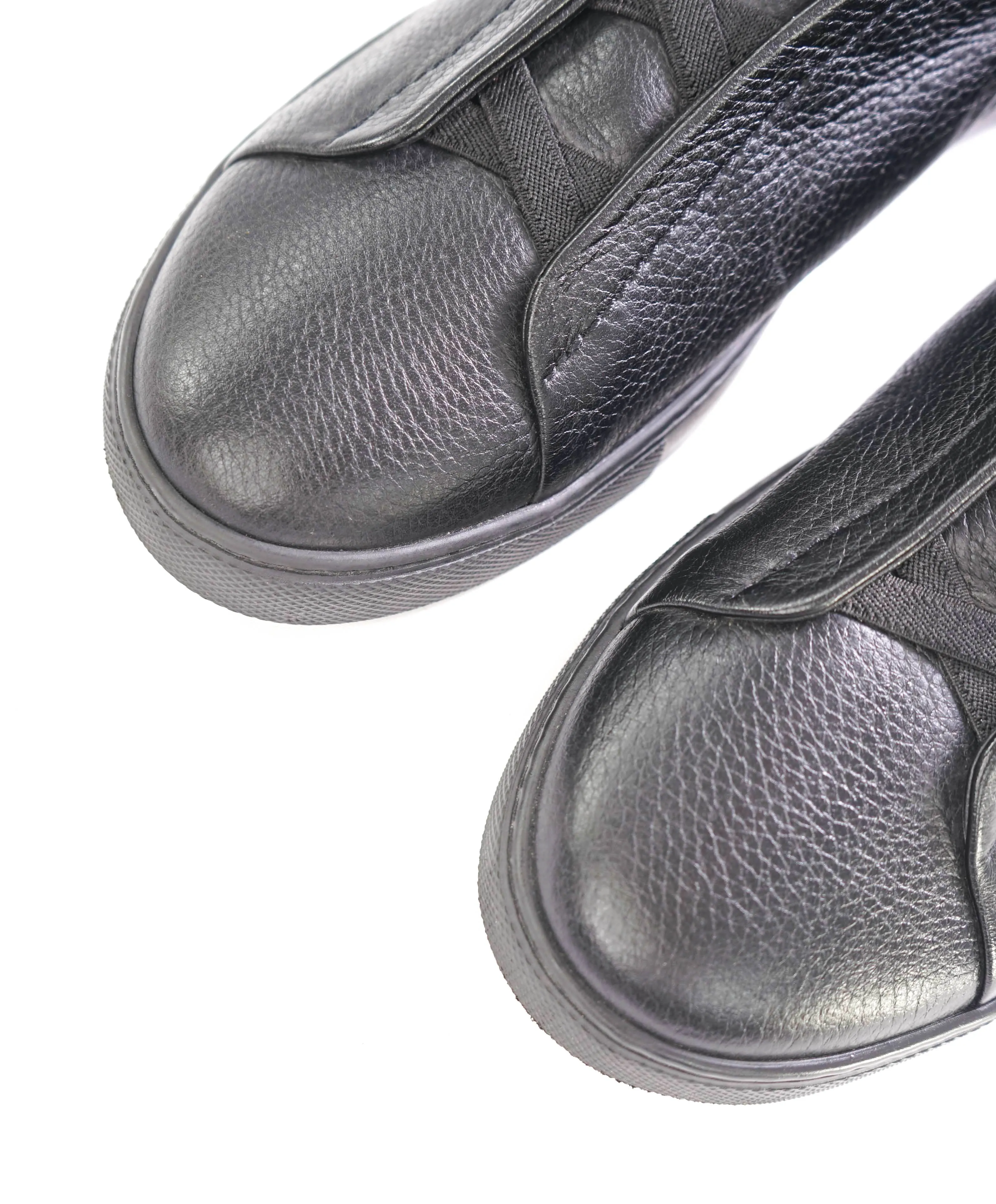 $1,150 ERMENEGILDO ZEGNA - COUTURE "Triple Stitch" Black Sneakers - 9.5 US (8.5 EU)