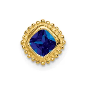 14k Cushion Sapphire Chain Slide