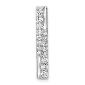 14k White Gold 1/2ct. Diamond Fancy Bar Chain Slide