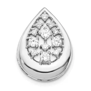 14k White Gold 3/8ct. Diamond Fancy Teardrop Pendant