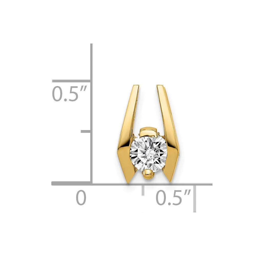 14k Yellow Gold 5.25mm AAA Diamond Slide