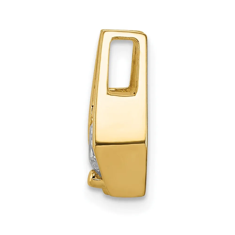 14k Yellow Gold 5.25mm AAA Diamond Slide