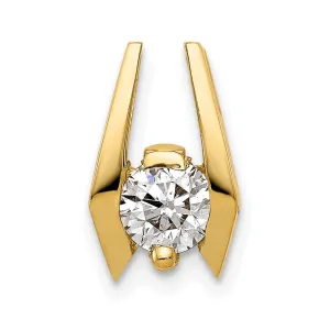 14k Yellow Gold 5.25mm AAA Diamond Slide