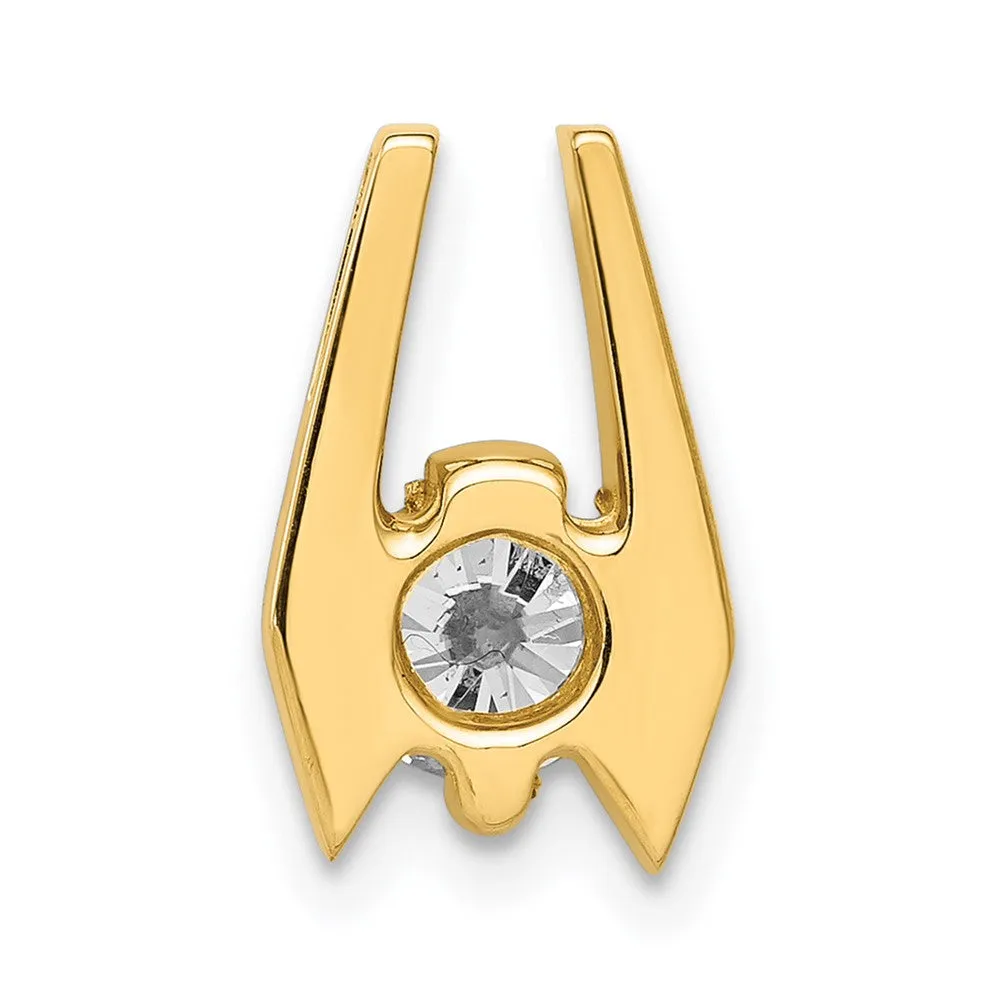 14k Yellow Gold 5.25mm AAA Diamond Slide