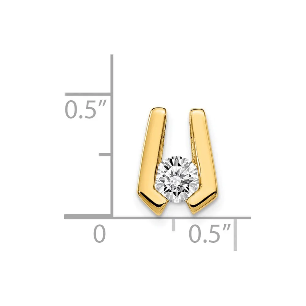 14k Yellow Gold A 4.5mm Diamond Slide