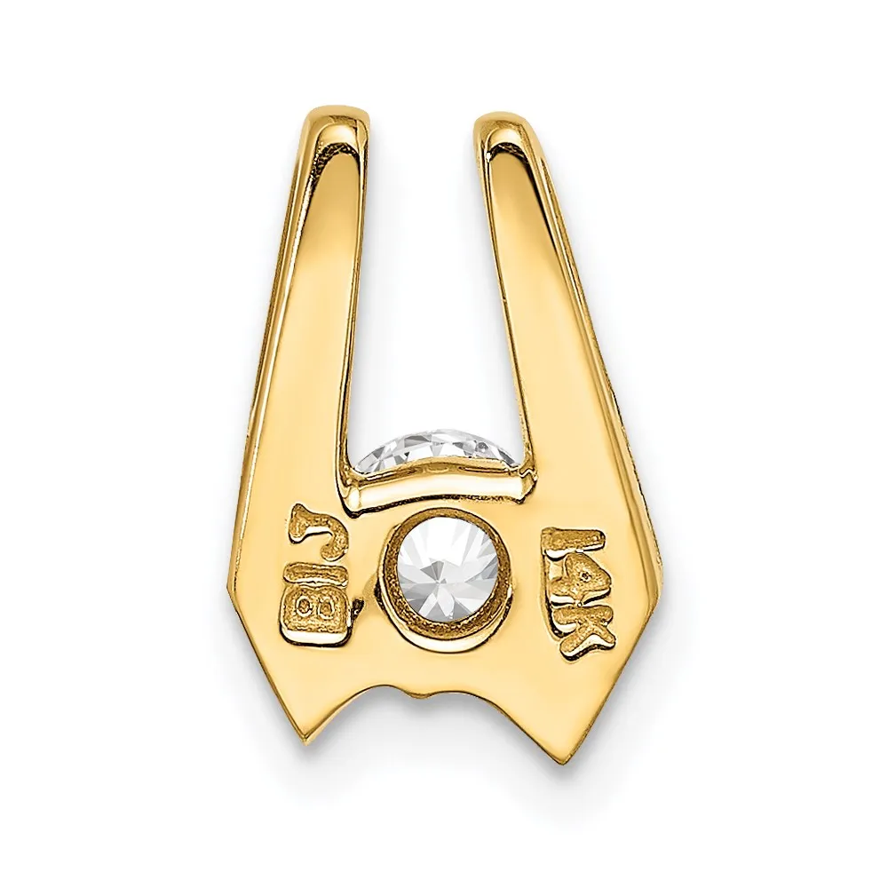 14k Yellow Gold A 4.5mm Diamond Slide