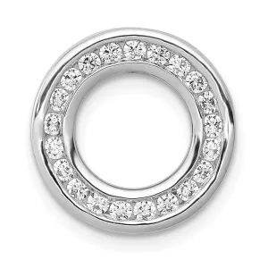 14kw Lab Grown Diamond SI1/SI2, G H I, Circle Pendant