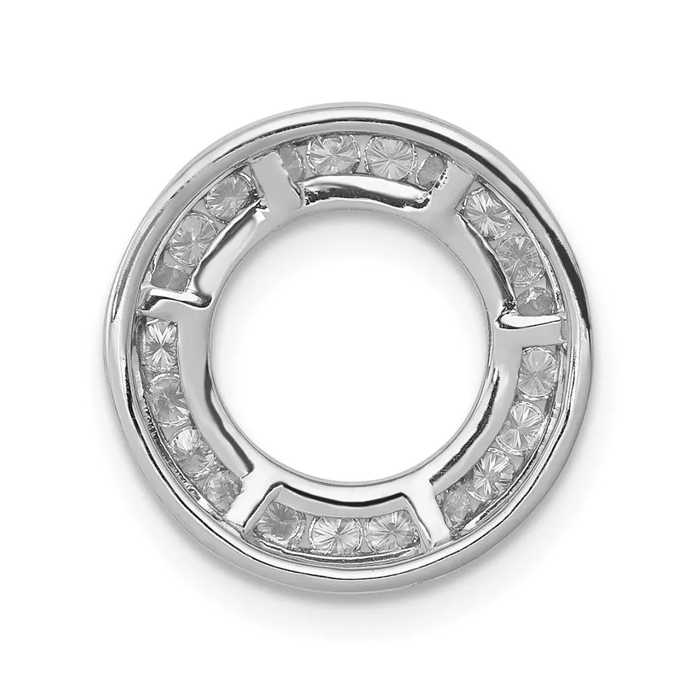 14kw Lab Grown Diamond SI1/SI2, G H I, Circle Pendant