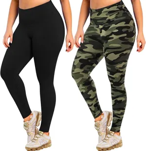 2 Pack Plus Size Leggings for Women