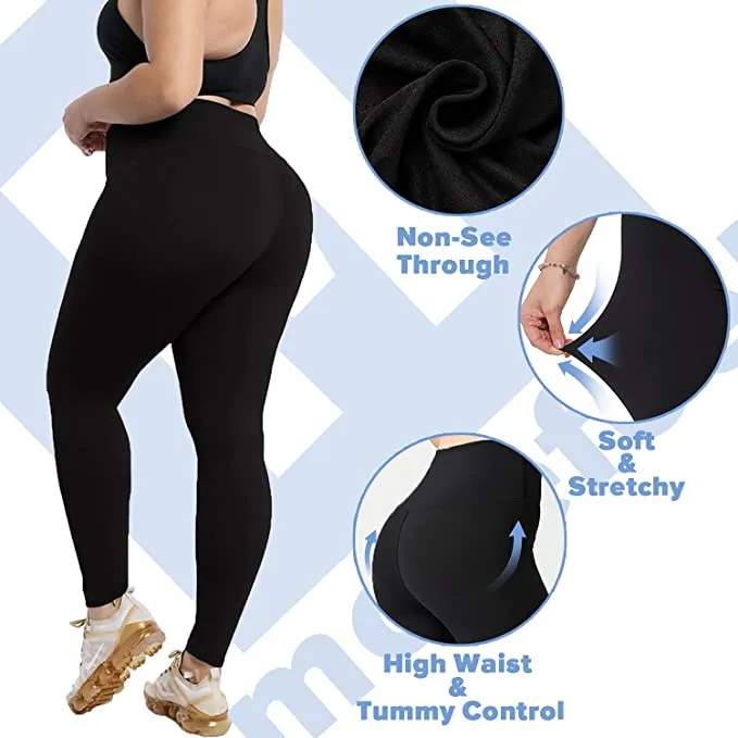 2 Pack Plus Size Leggings for Women