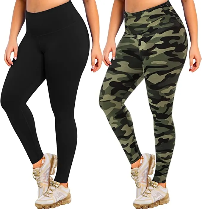 2 Pack Plus Size Leggings for Women