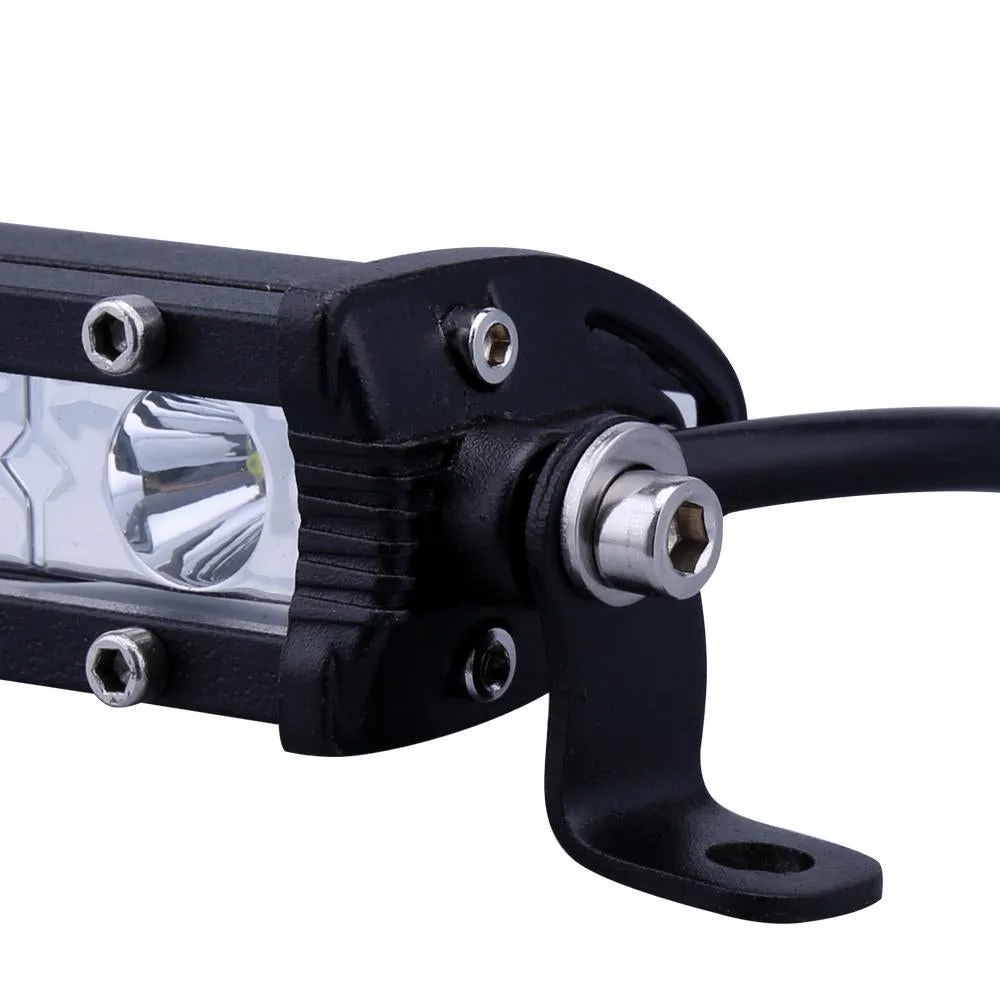 6 inch 24W Single row LED Light Bar Waterproof Offroad Cars