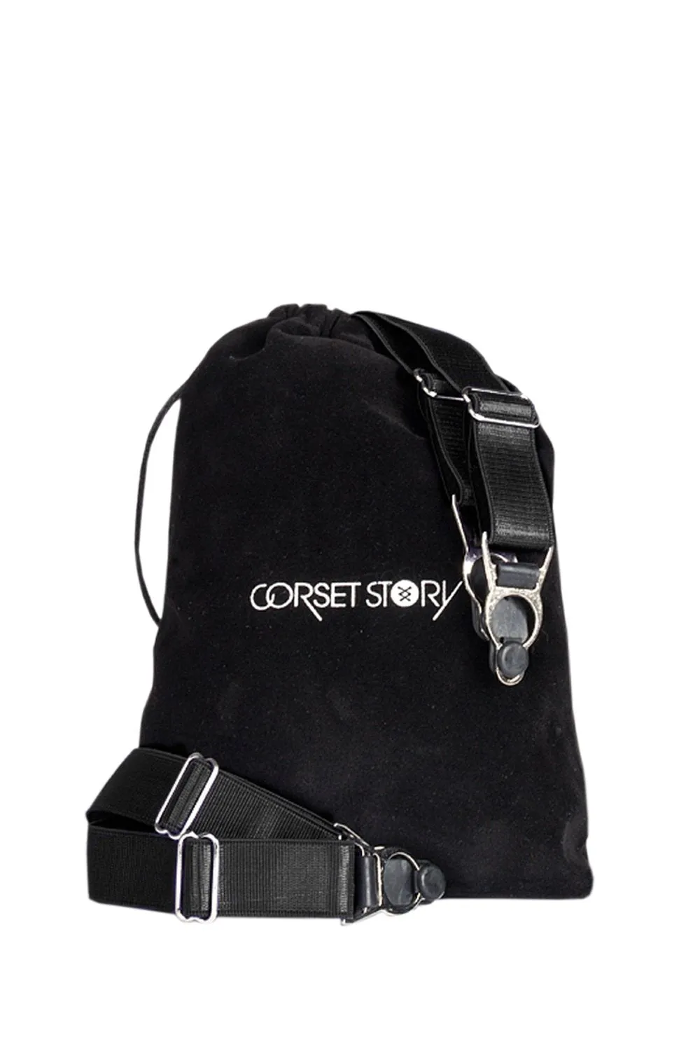 6 x Steel Suspender Clips In Black