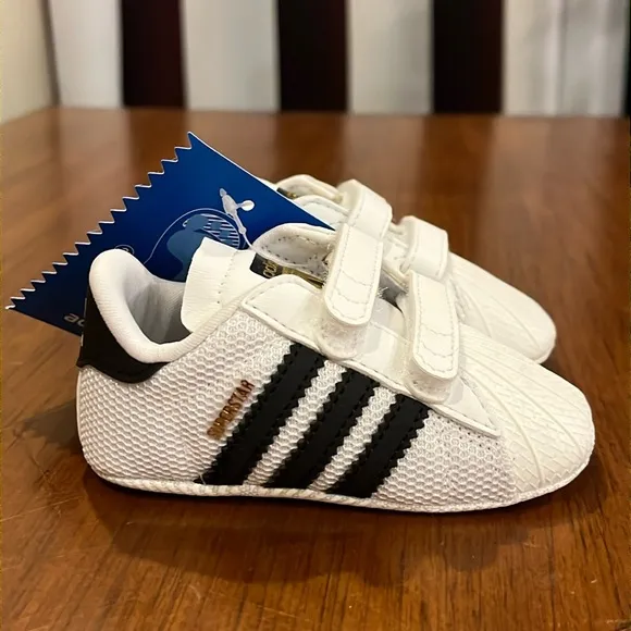 Adidas Superstar Shell Toe Infant Baby Crib Shoes S79916 sneakers Boys Girl Sz 3