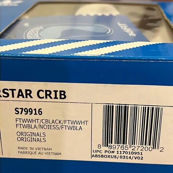 Adidas Superstar Shell Toe Infant Baby Crib Shoes S79916 sneakers Boys Girl Sz 3