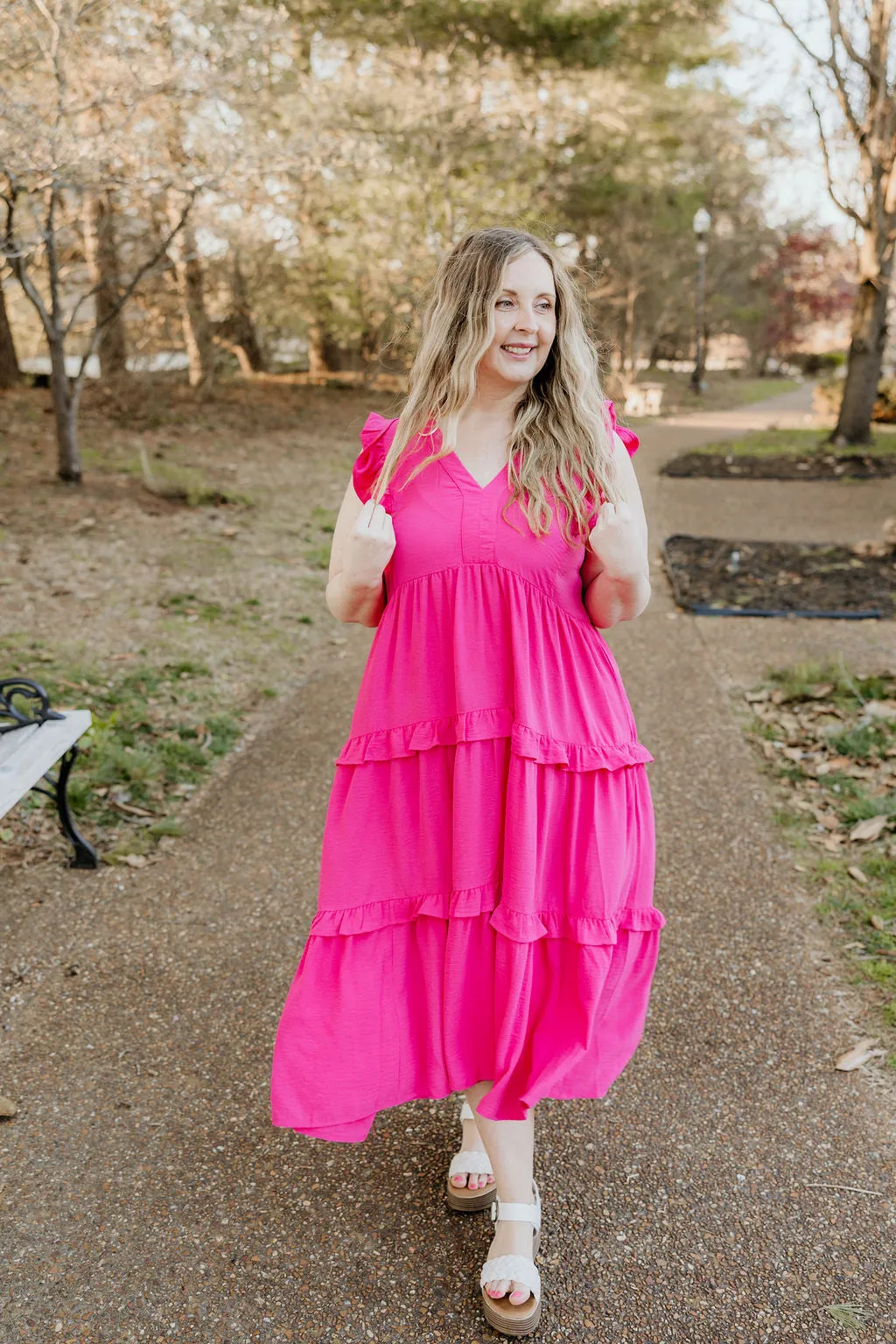All My Love Dress in Hot Pink