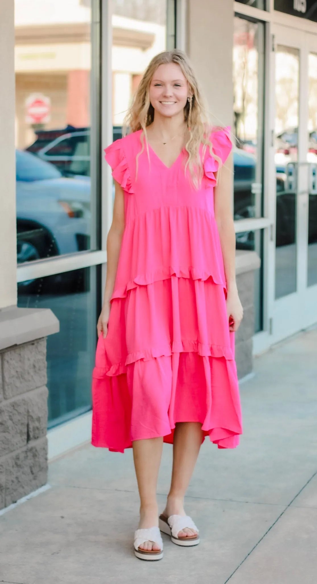 All My Love Dress in Hot Pink