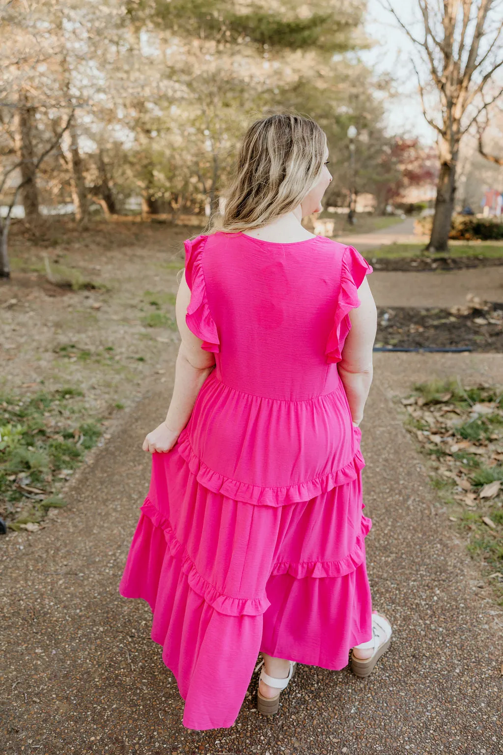All My Love Dress in Hot Pink