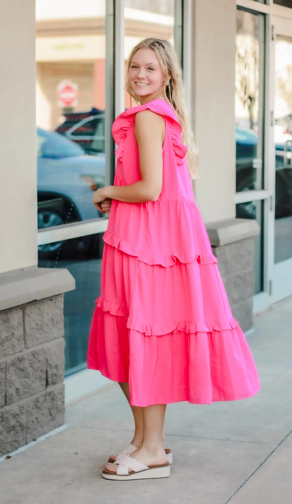 All My Love Dress in Hot Pink