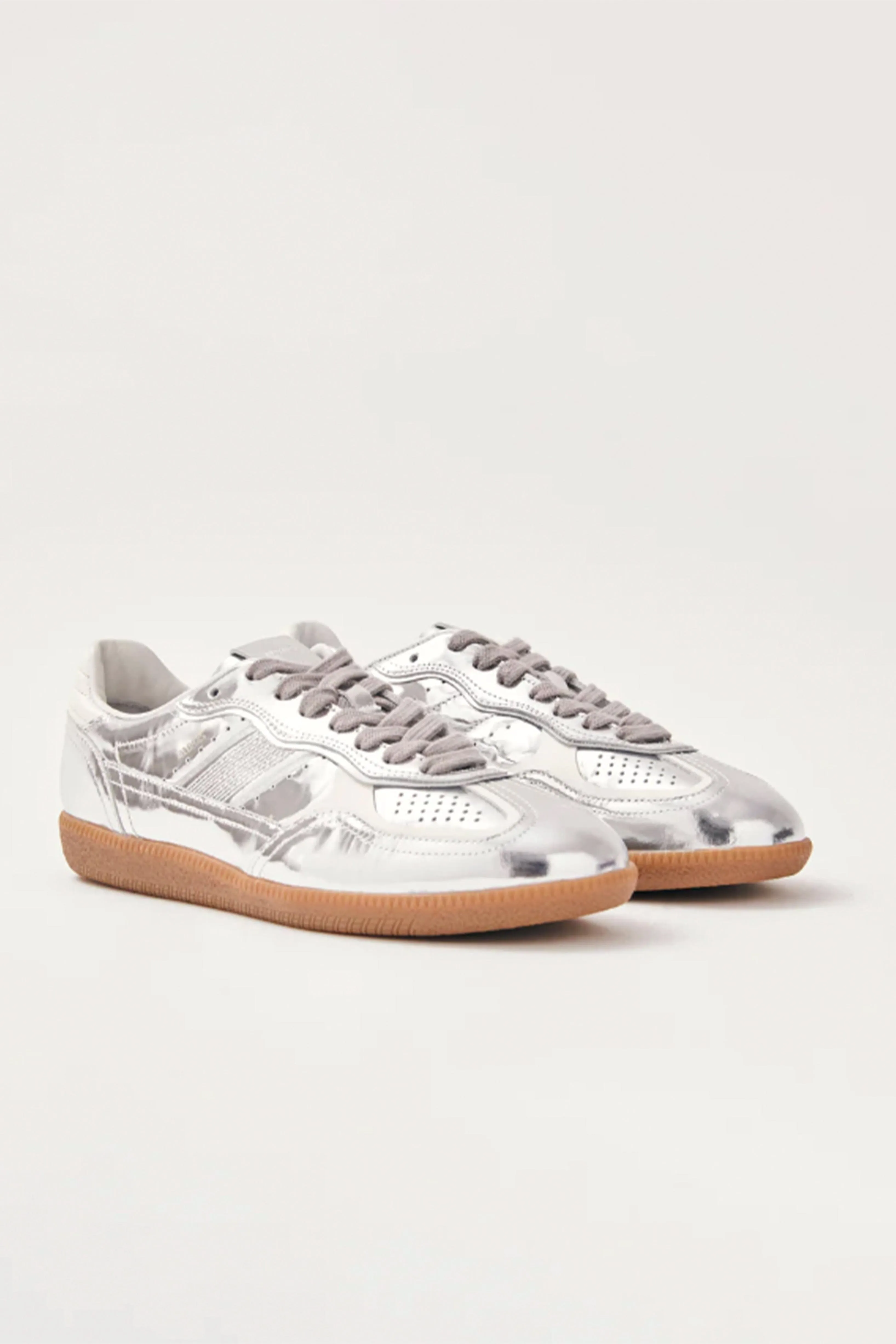 ALOHAS | Rife Shimmer Leather Sneaker - Silver/Cream