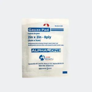 AOSS Gauze Pad, 2 x 2 Inch, 8-Ply (Sterile 2s) - Case