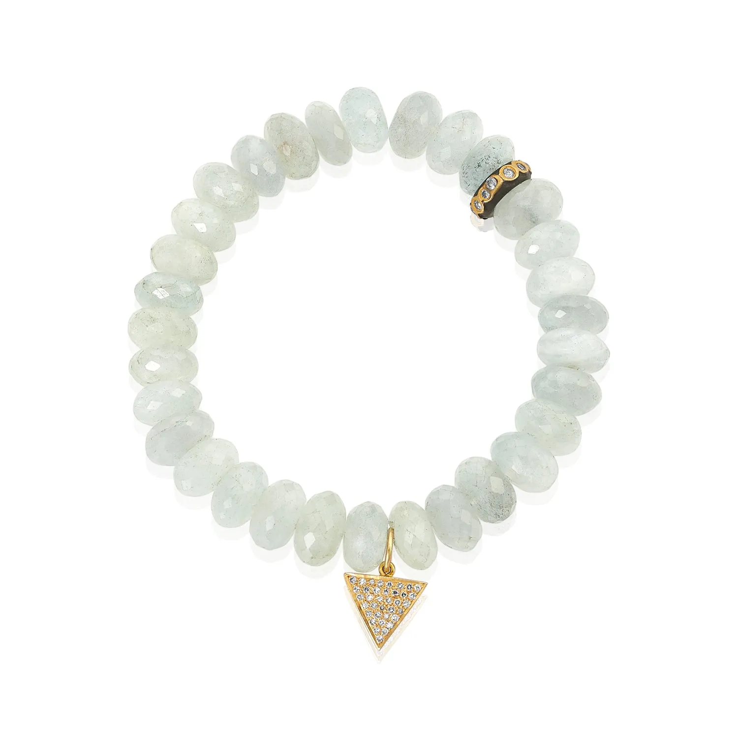 Aquamarine Diamond Stretchy Bracelet