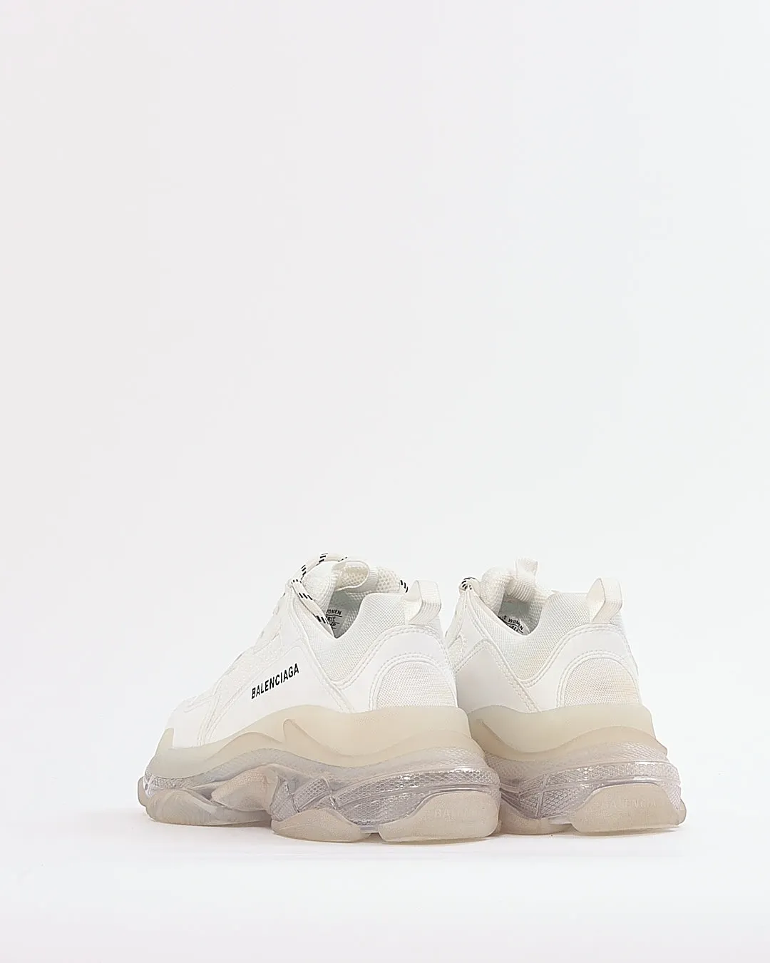 Balenciaga White Fabric/Leather Triple S Women - 41