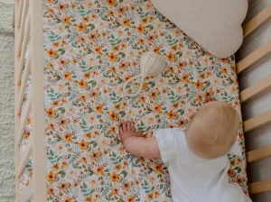 Bambella 2-in-1 Waterproof Cot Sheet & Mattress Protector | Bloom