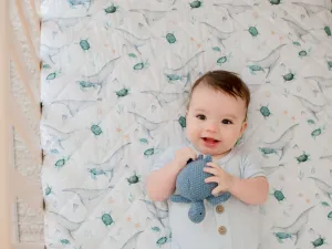 Bambella 2-in-1 Waterproof Cot Sheet & Mattress Protector | Turtle Bay