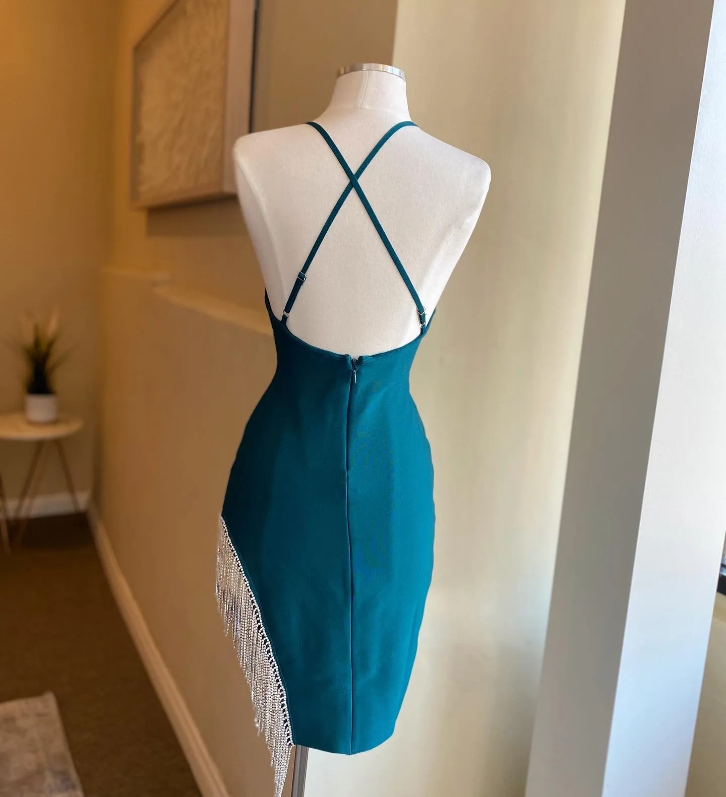 Bandage Sparkle Split Dress