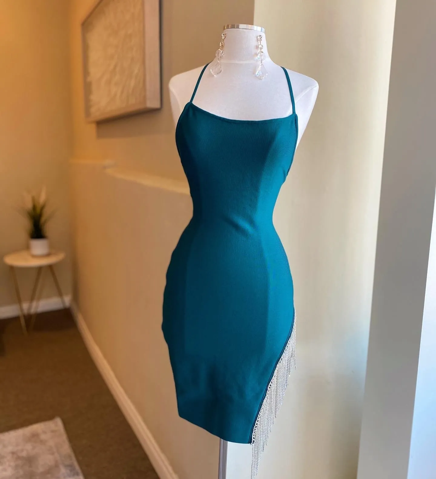 Bandage Sparkle Split Dress