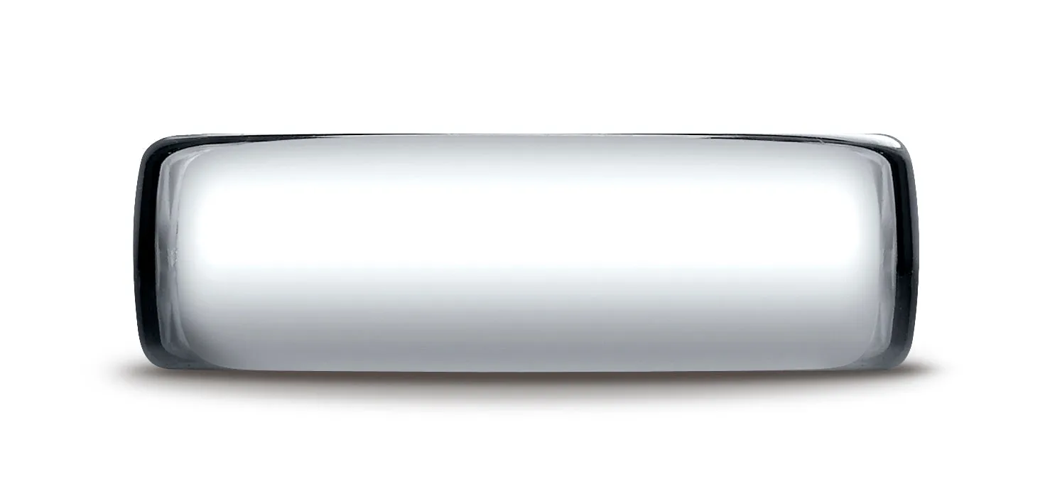 Benchmark 10K White Gold 7.5mm European Comfort-Fit Wedding Band Ring (Sizes 4 - 14 )