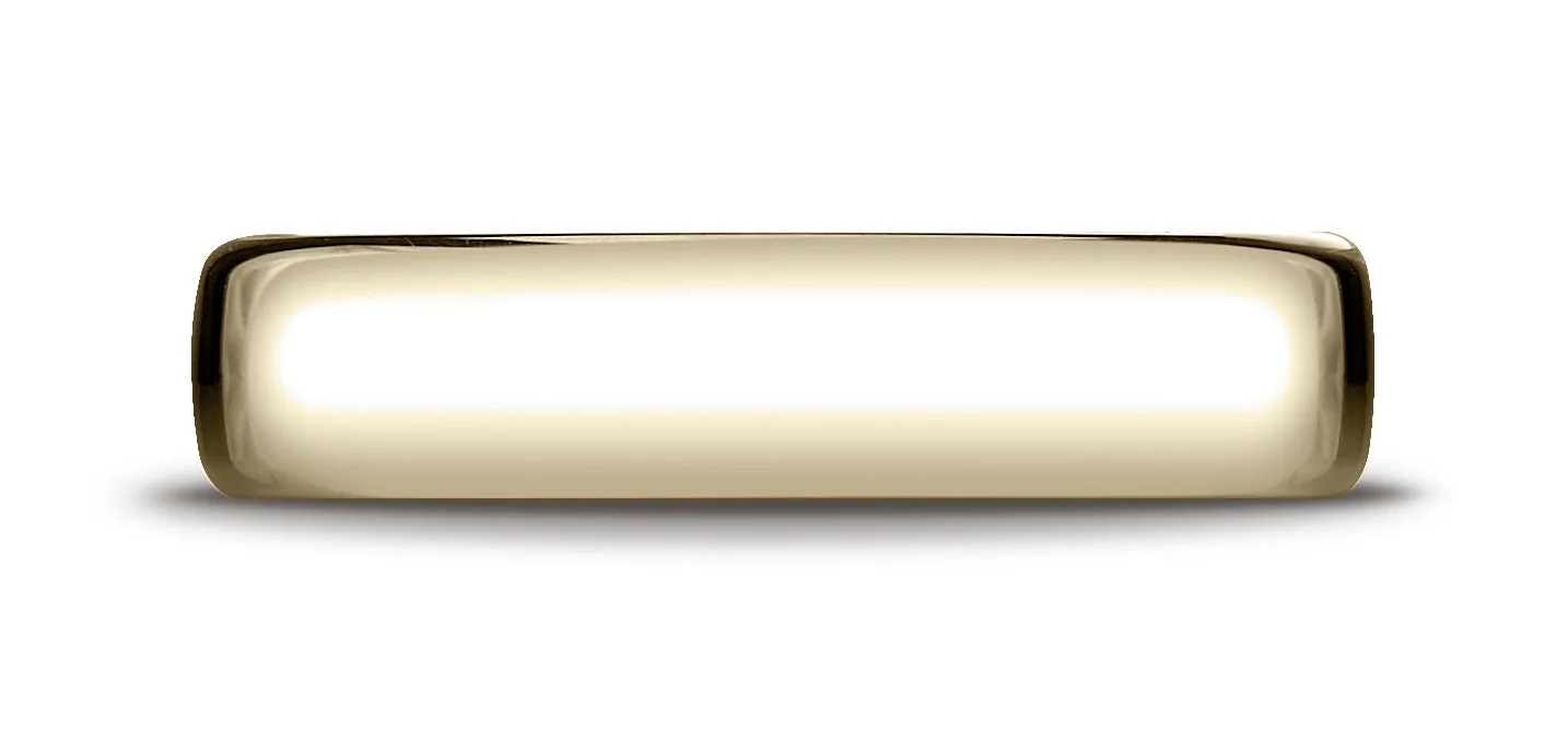 Benchmark 10K Yellow Gold 5.5mm European Comfort-Fit Wedding Band Ring (Sizes 4 - 14 )