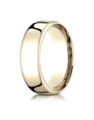Benchmark 10K Yellow Gold 7.5mm European Comfort-Fit Wedding Band Ring (Sizes 4 - 14 )