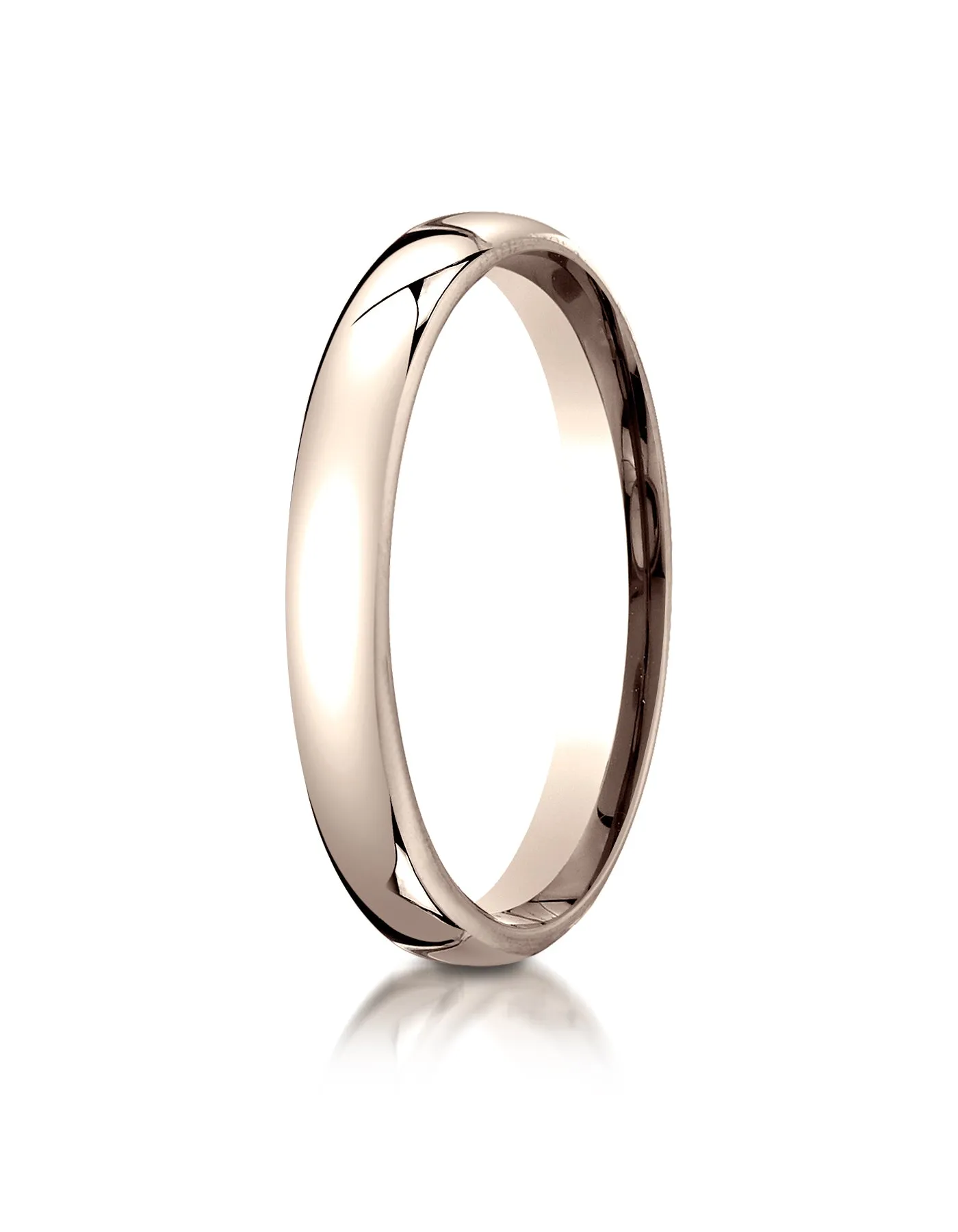 Benchmark 14K Rose Gold 3.5mm European Comfort-Fit Wedding Band Ring (Sizes 4 - 14 )