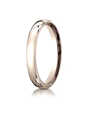 Benchmark 14K Rose Gold 3.5mm European Comfort-Fit Wedding Band Ring (Sizes 4 - 14 )