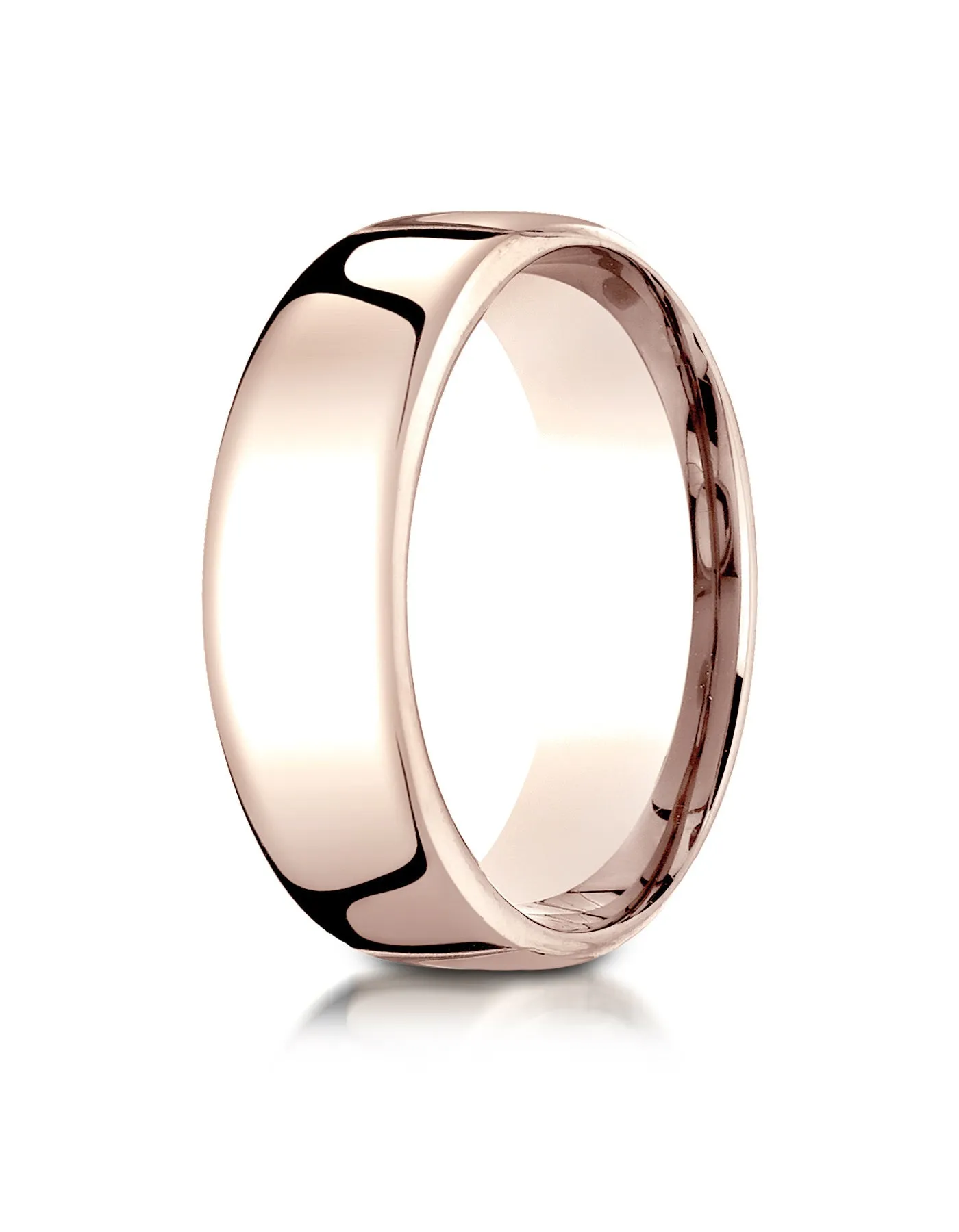 Benchmark 14K Rose Gold 7.5mm European Comfort-Fit Wedding Band Ring (Sizes 4 - 14 )