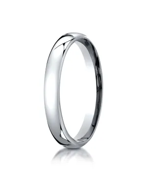 Benchmark 18K White Gold 3.5mm European Comfort-Fit Wedding Band Ring (Sizes 4 - 14 )