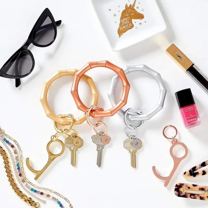 Big O SIlicone Key Ring- Quicksilver Bamboo