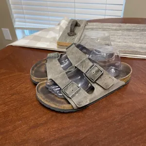 Birkenstock Arizona Soft Footbed  Sandals Brown Distressed Unisex Slides Buckle