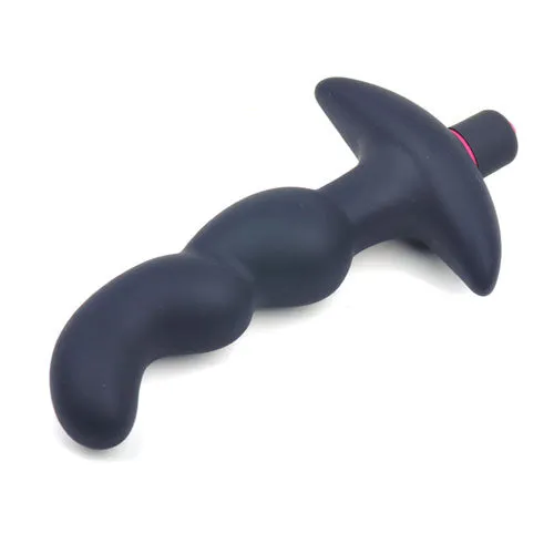 Black Silicone Beaded G-Spot Vibrator