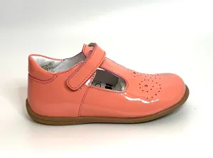 Bo Bell Toto Patent Salmon Pink T-Bar Shoe