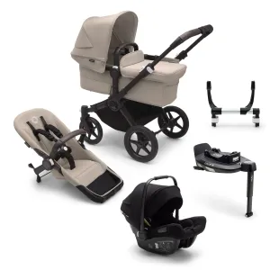 Bugaboo Donkey 5 Mono Turtle Travel System in Desert Taupe