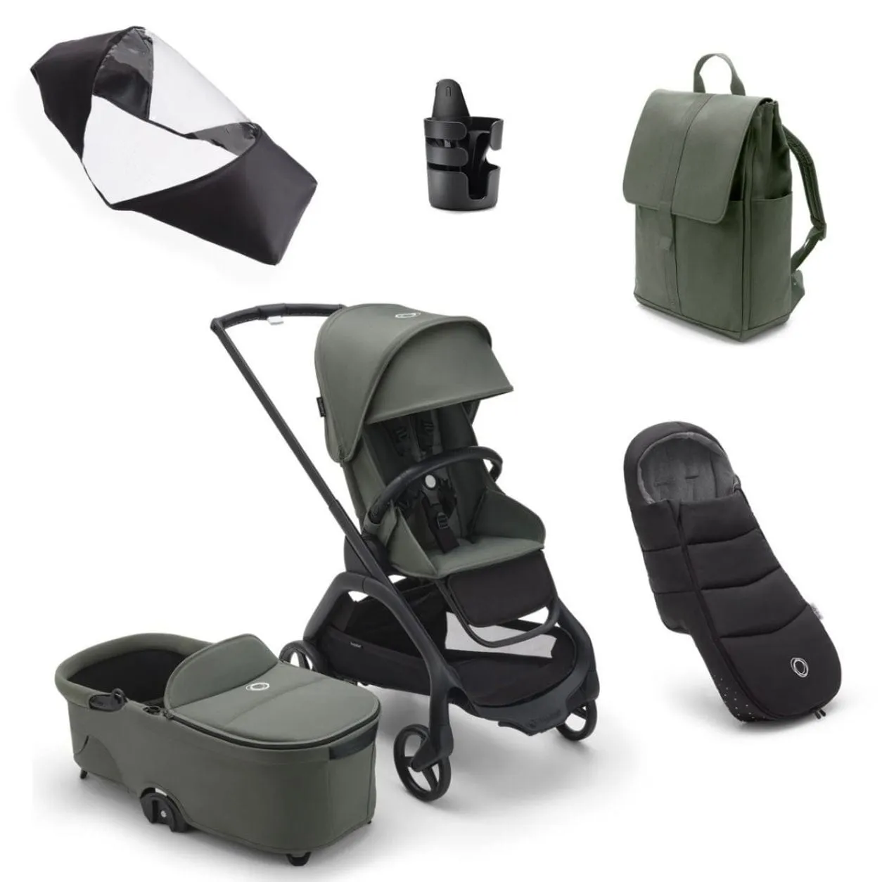 Bugaboo Dragonfly Essential Bundle - Forest Green