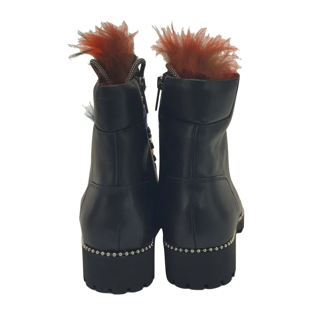 CECELIA New York Women's Black Trekker Boots #QTM4327 NWT