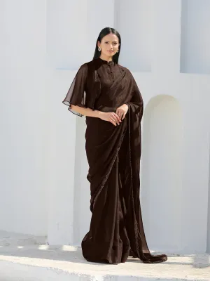 Chocolate Shimmer Saree