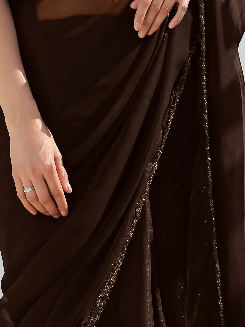 Chocolate Shimmer Saree
