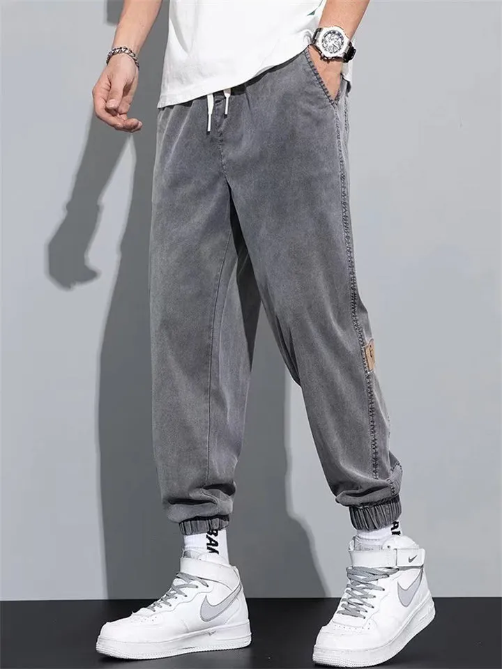 Comfy Stretchy Slim Ankle Banded Denim Pants
