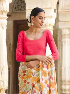 Coral Pink Stretchy Blouse