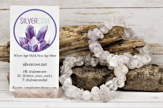 Crackle Quartz Bracelet (Purple Hue)